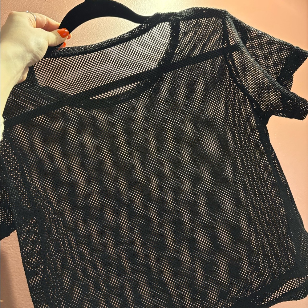 Black Mesh Women's Top